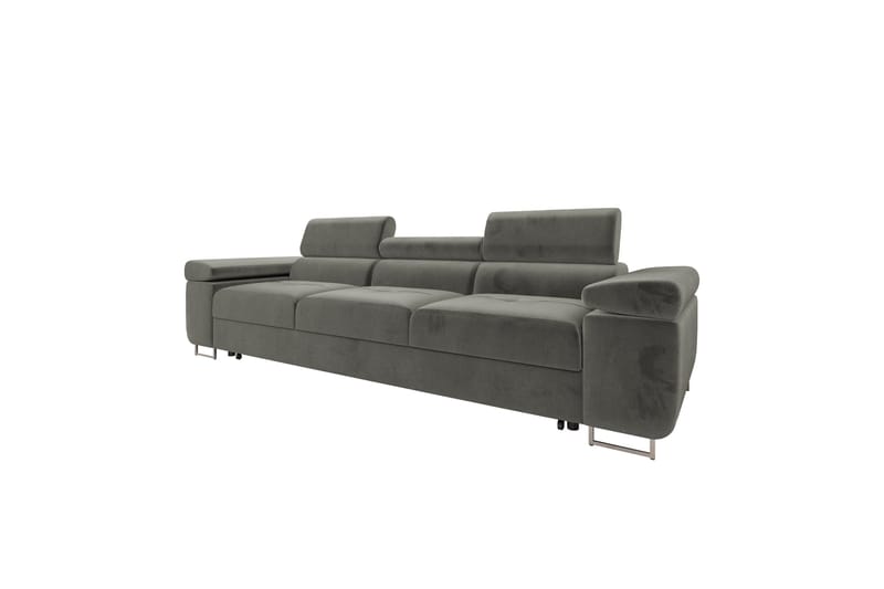 Gabina Sovesofa 3-seter i Plysj, Grå
