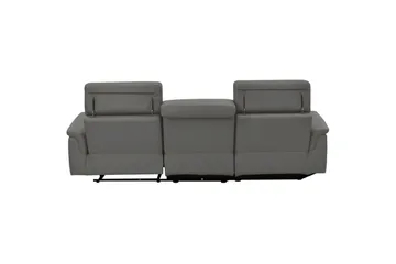 Hjørnesofa 3-seter Pareli Grå, Lær/PU, Venstre Manuell Recliner - Grå, Lær/PU, Venstre Manuell Recliner - Møbler - Sofaer - Skinnsofaer