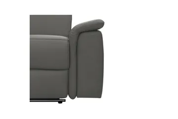 Hjørnesofa 3-seter Pareli Grå, Lær/PU, Venstre Manuell Recliner - Grå, Lær/PU, Venstre Manuell Recliner - Møbler - Sofaer - Skinnsofaer
