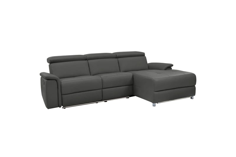 Hjørnesofa 3-seter Pareli Svart, PU, Høyre Elektrisk Recliner, Svart, PU, Høyre Elektrisk Recliner