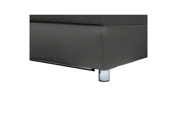 Hjørnesofa 3-seter Pareli Grå, Lær/PU, Høyre Manuell Recliner - Grå, Lær/PU, Høyre Manuell Recliner - Møbler - Sofaer - Skinnsofaer