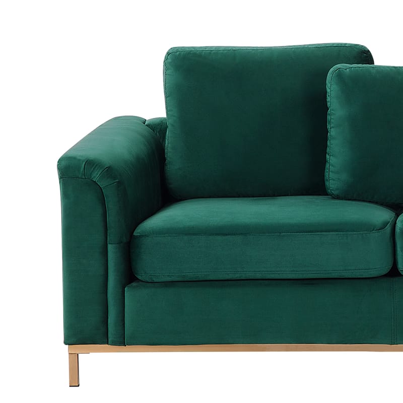 Hjørnesofa 4-seter Oslo venstrevendt - Mørkegrønn - Møbler - Sofaer - Sofa med sjeselong