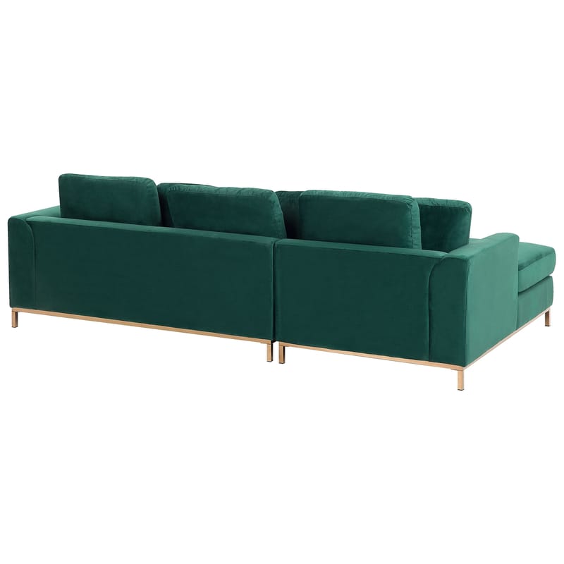 Hjørnesofa 4-seter Oslo venstrevendt - Mørkegrønn - Møbler - Sofaer - Sofa med sjeselong