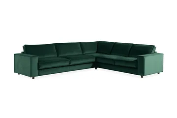 Cloudia Hjørnesofa Large Fløyel - Grønn - Møbler - Sofaer - Hjørnesofa