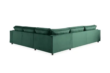 Cloudia Hjørnesofa Large Fløyel - Grønn - Møbler - Sofaer - Hjørnesofa