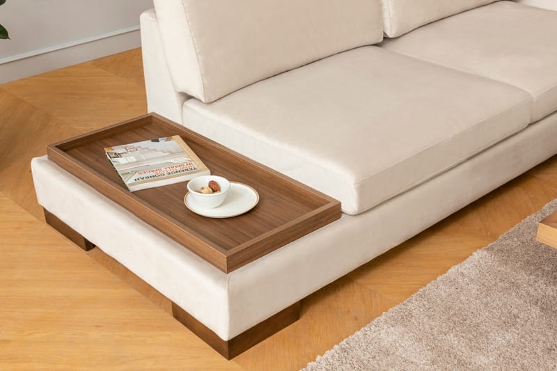 Tulima Sofa med Sjeselong Høyre - Beige/Natur - Møbler - Sofaer - Hjørnesofa