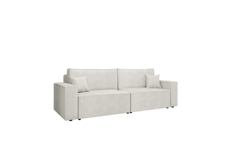 Hobson Sovesofa 3-seter i Plysj, Hvit