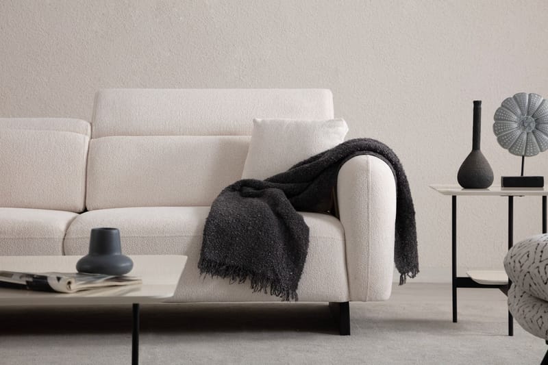 Ingang 3-seters sofa Chenille - Hvit - Møbler - Sofaer - Sofa 3 seter