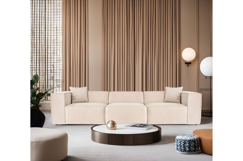 Kaolins Sofa 3-seter - Krem - Møbler - Sofaer - Modulsofaer - Komplett modulsofa
