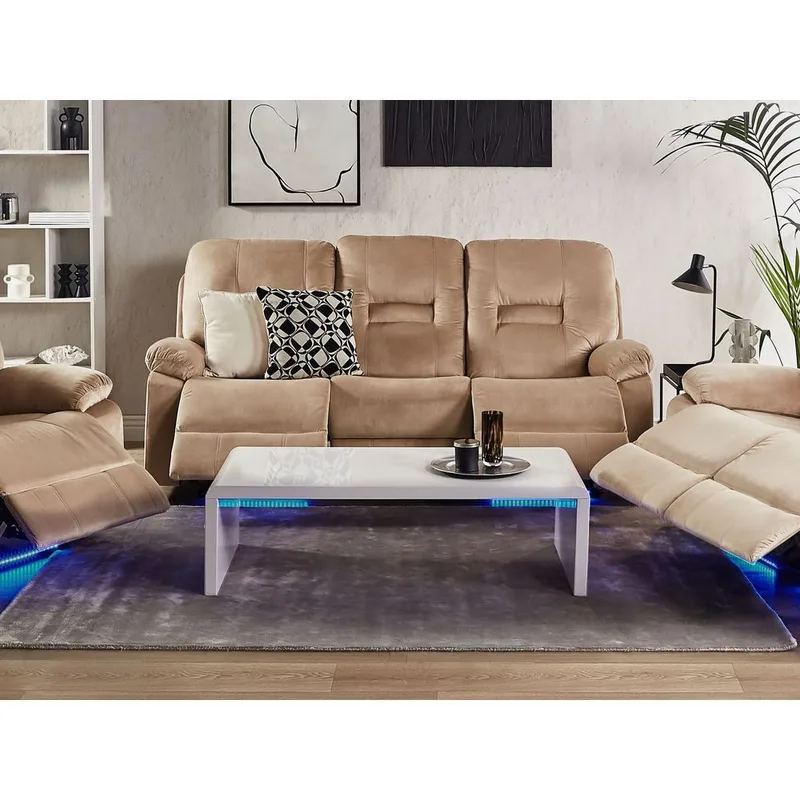 3-seters sofa Rovik - Beige - Møbler - Sofaer - Reclinersofaer - 3 seters kinosofa & reclinersofa