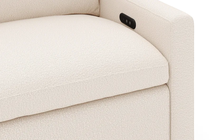 Barsele 3-seter Elektrisk Reclinersofa - Beige - Møbler - Sofaer - Reclinersofaer - 3 seters kinosofa & reclinersofa