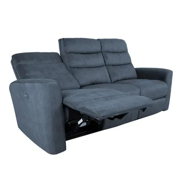 Reclinersofa Darvi 3-seter med elektrisk mekanisme - blå - Møbler - Sofaer - Reclinersofaer - 3 seters kinosofa & reclinersofa