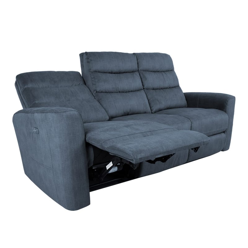 Reclinersofa Darvi 3-seter med elektrisk mekanisme - blå - Møbler - Sofaer - Reclinersofaer - 3 seters kinosofa & reclinersofa