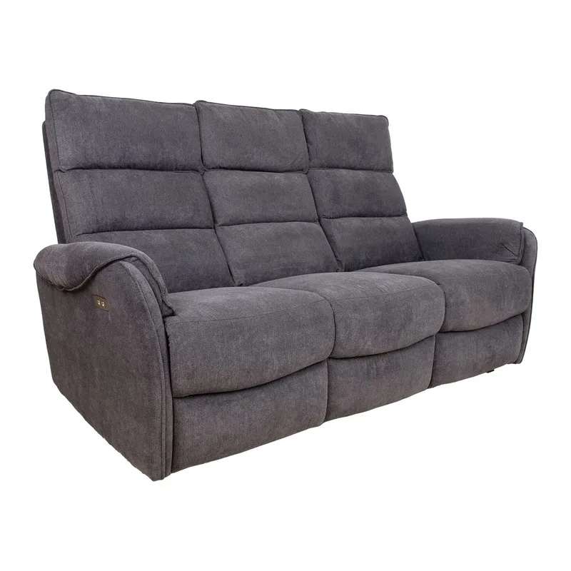 Reclinersofa Mörvik 3-seter med elektrisk mekanisme, blågrå