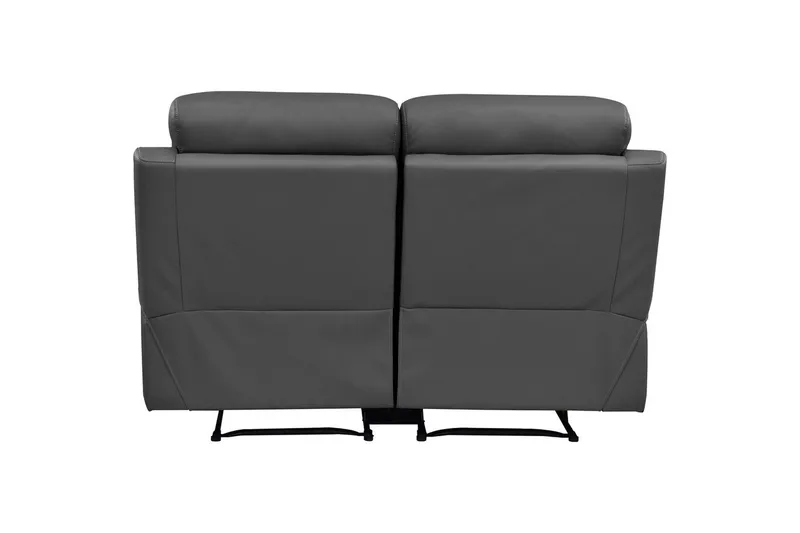 Sofa 2-seter Lannilis Grå, PU/tre/metall - Grå, PU/tre/metall - Møbler - Sofaer - Reclinersofaer - 2 seters kinosofa & reclinersofa
