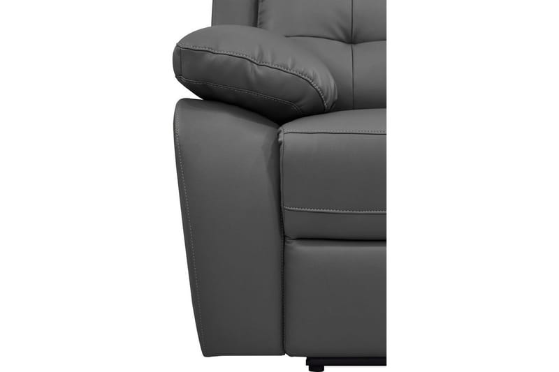 Sofa 2-seter Lannilis Grå, PU/tre/metall - Grå, PU/tre/metall - Møbler - Sofaer - Reclinersofaer - 2 seters kinosofa & reclinersofa
