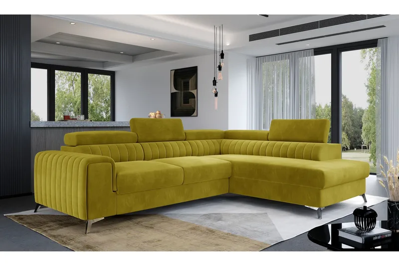 Laurece Sjeselongsofa Høyre, Gul