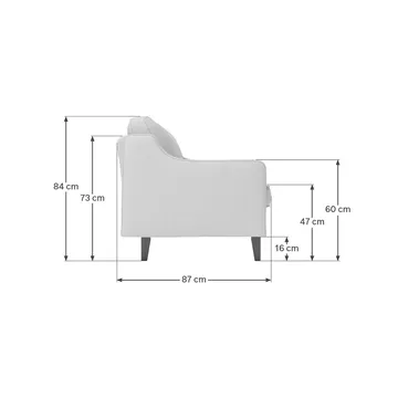 Lorvas 3-seters sofa - Grå - Møbler - Sofaer - Fløyel sofaer