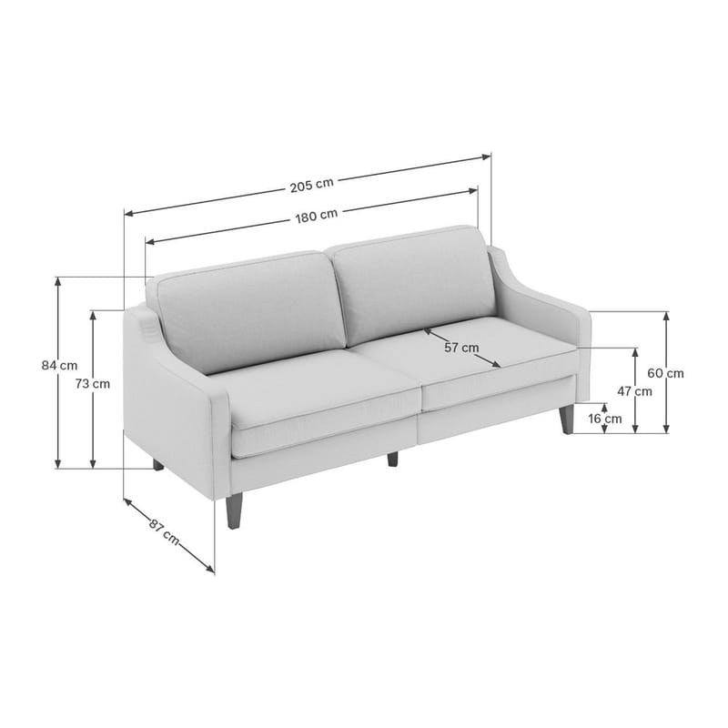 Lorvas 3-seters sofa - Mørkegrønn - Møbler - Sofaer - Fløyel sofaer