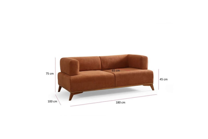 Malkiat Sofa 2-seter - Oransje - Møbler - Sofaer - 2 seter sofa