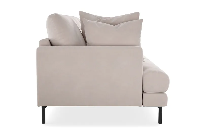 Menard 3-seters Dyp Fløyelssofa - Beige - Møbler - Sofaer - Fløyel sofaer