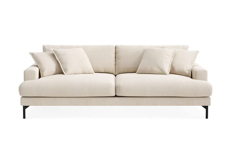 Menard Premium 4-seters dyp sofa i chenille, Lysbeige