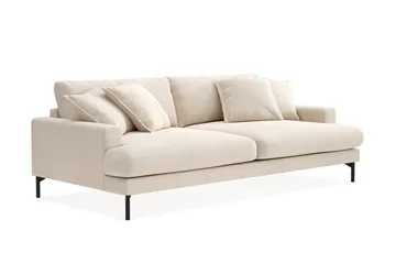 Menard Premium 4-seters dyp sofa i chenille - Lysbeige - Møbler - Sofaer - 4 seter sofa