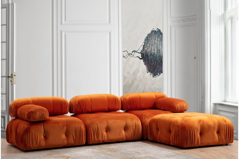 Belgin Venstremodul 95 cm - Oransje - Møbler - Sofaer - Modulsofaer - Øvrige moduler for modulsofa