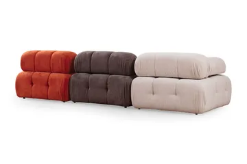 Belgin Modulsofa 3-seter - Rød/Hvit - Møbler - Sofaer - Modulsofaer - Komplett modulsofa