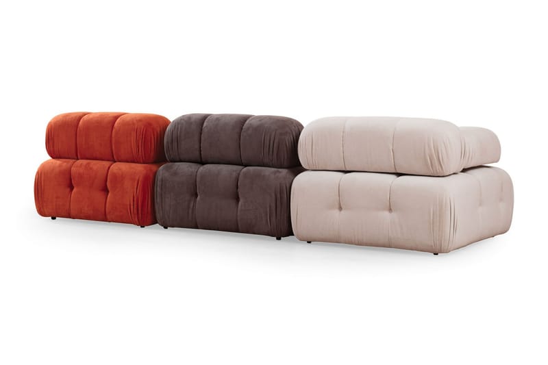 Belgin Modulsofa 3-seter - Rød/Hvit - Møbler - Sofaer - Modulsofaer - Komplett modulsofa