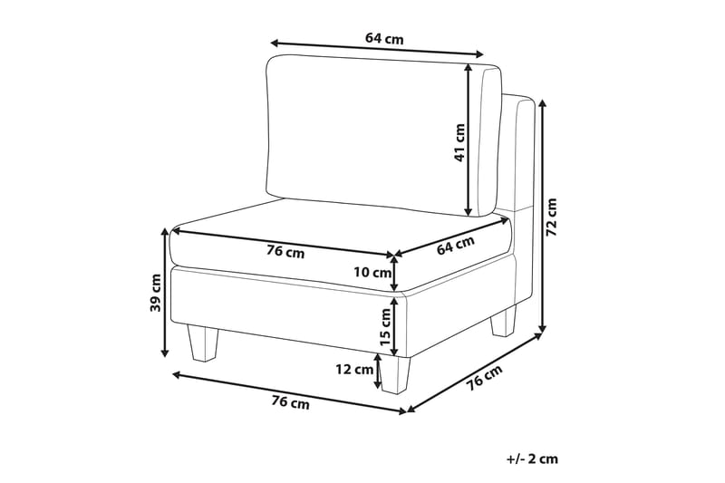 Skintebo Modulsofa - Svart - Møbler - Sofaer - Modulsofaer - Midtmodul