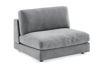 Arken 2-seters Midtmodul i Fløyel 120 cm bred - Lys grå - Møbler - Sofaer - Modulsofaer - Midtmodul