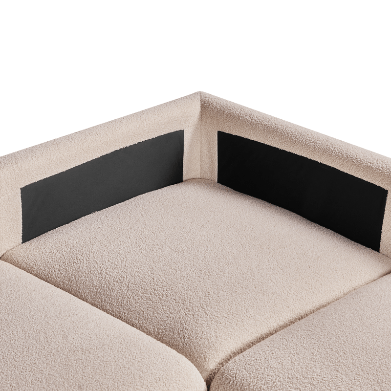 Modulsofa 5-seter Mesnali venstrevendt - Beige - Møbler - Sofaer - Modulsofaer - Komplett modulsofa