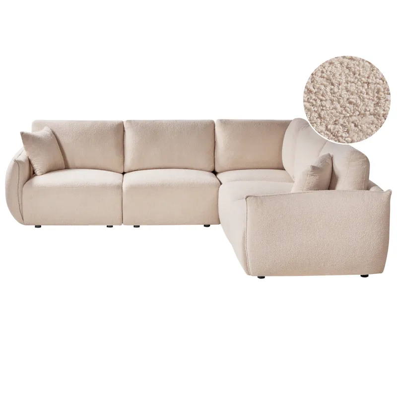 Modulsofa 5-seter Mesnali venstrevendt, Beige