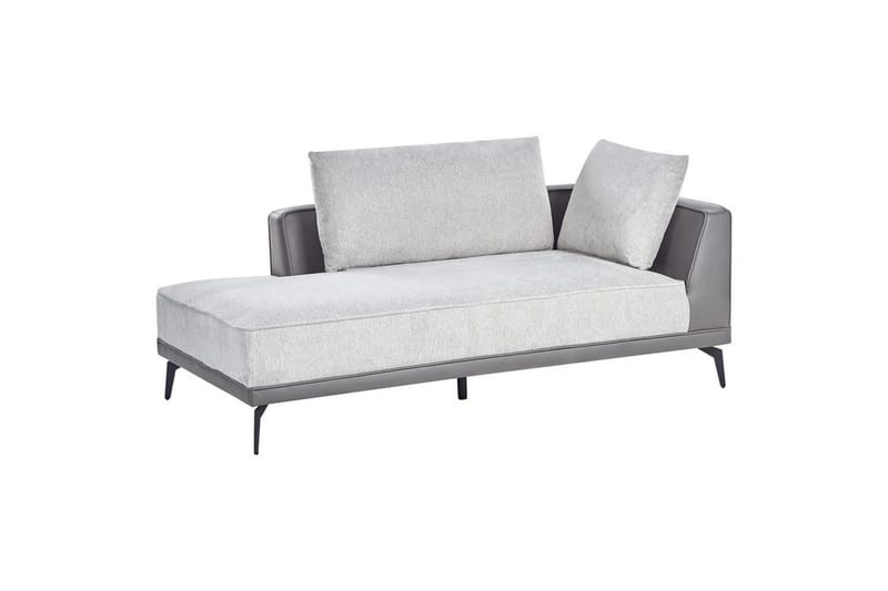 Modulsoffa Beliani Myken Beige/brun/svart, Högervänd Grey Left-faced - Møbler - Sofaer - Modulsofaer - Komplett modulsofa