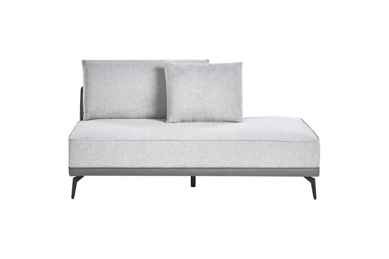 Modulsoffa Beliani Myken Beige/brun/svart, Högervänd Grey Left-faced - Møbler - Sofaer - Modulsofaer - Komplett modulsofa