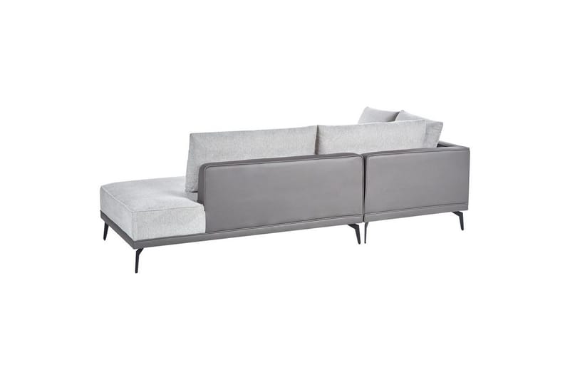 Modulsoffa Beliani Myken Beige/brun/svart, Högervänd Grey Left-faced - Møbler - Sofaer - Modulsofaer - Komplett modulsofa