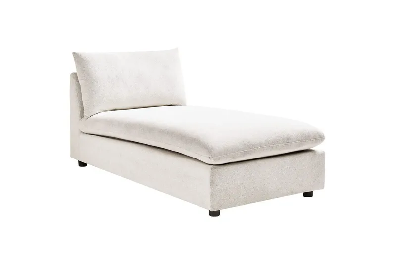 Schäslong Beliani Vizille Beige White, Hvit