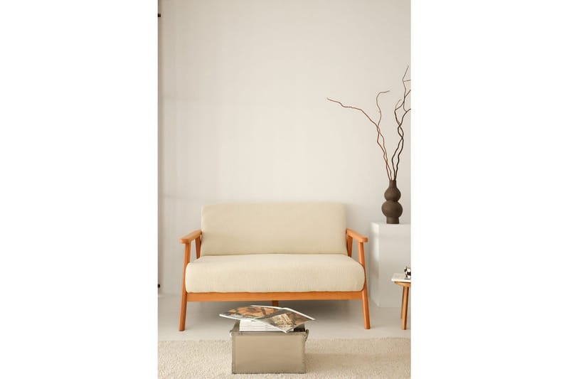 Neyros Sofa 2-sits - Hvit - Møbler - Sofaer - Fløyel sofaer