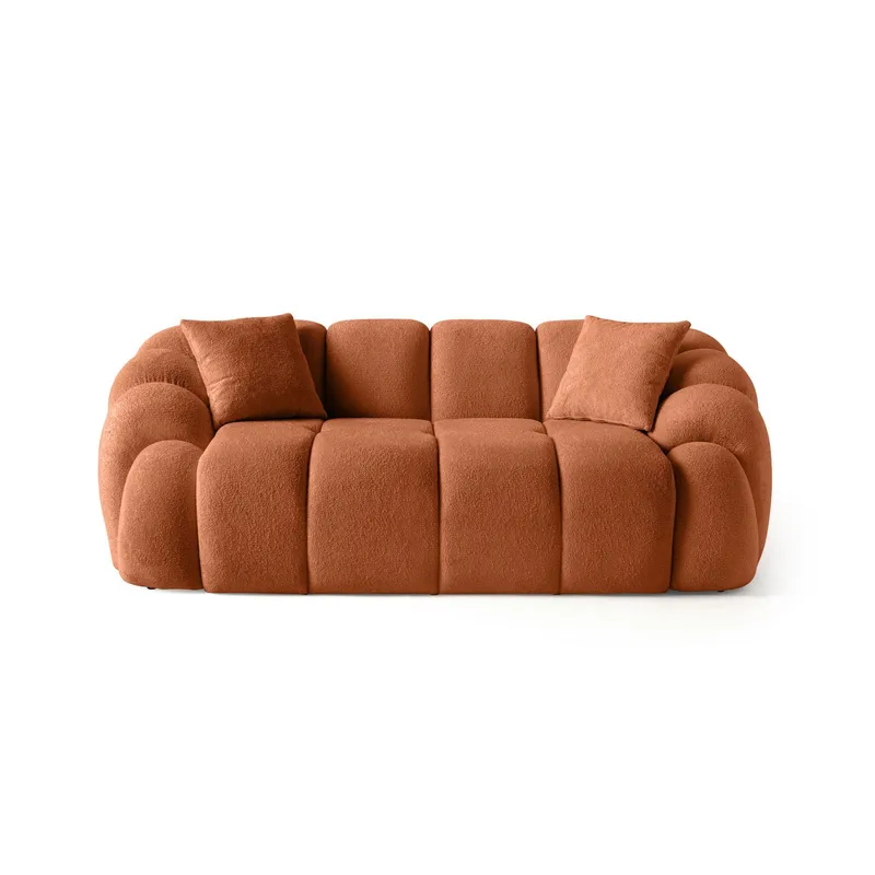 Octavio 2-seters sofa 199x70x80 cm, Flis rød