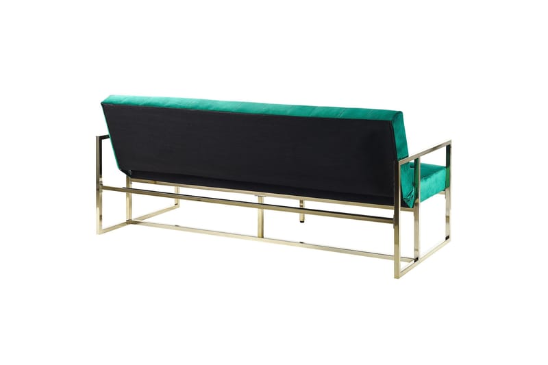 Ordsbo Sofa 3-seter - Gull/Grønn - Møbler - Sofaer - Fløyel sofaer
