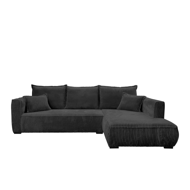 Puente 4-seters sofa med divan, svart