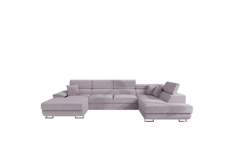 Reginia Sofa med Divan og Sjeselong 4-seter, Lilla