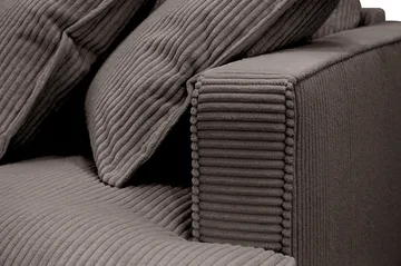Rossita Lyx 2,5-seters ekstra dyp sofa i kordfløyel - Mørkegrå - Møbler - Sofaer - Sofa 3 seter