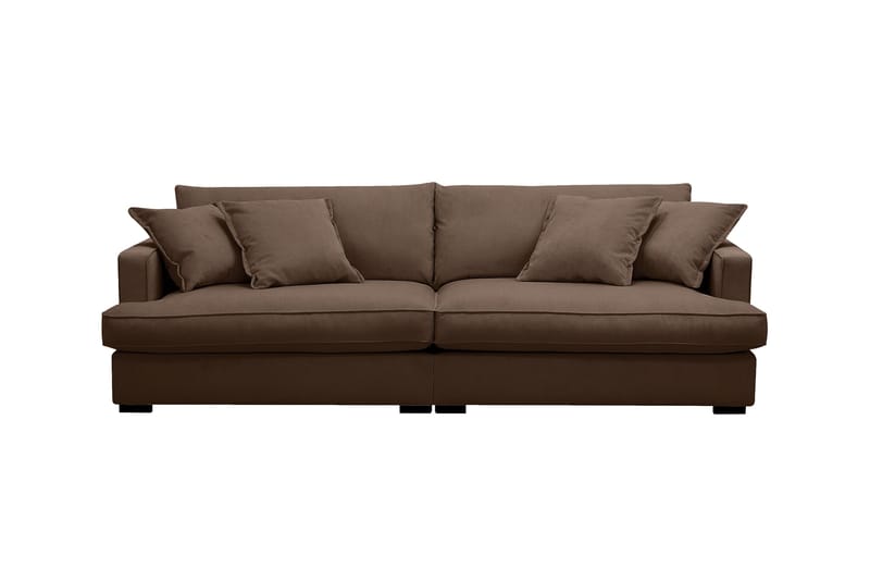 Rossita Lyx 3-seters ekstra dyp sofa i manchester, Mørkebrun