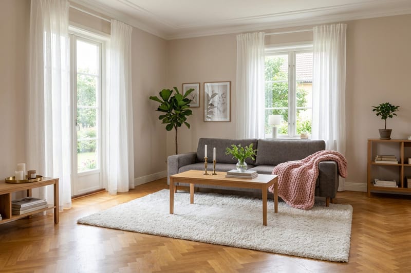 Scandi Dyp 4-seters sofa i chenille - Grå - Møbler - Sofaer - Fløyel sofaer