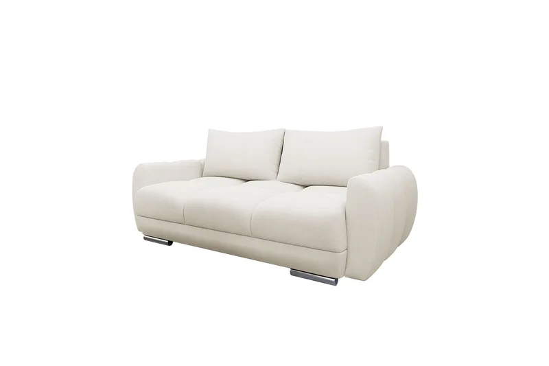 Simerly Sofa 3-seter i Plysj, Lysegrå