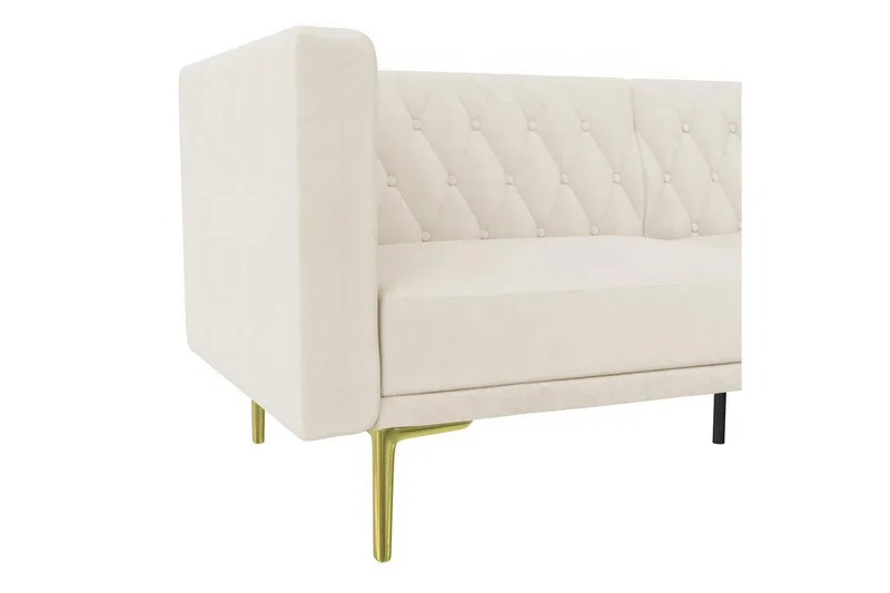 Sofa 2-seter Marseille Elfenben - Elfenben - Møbler - Sofaer - Fløyel sofaer