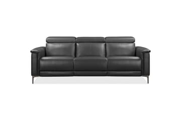 Sofa 3-seter Lund Grå, PU, Elektrisk recliner - Grå, PU, Elektrisk recliner - Møbler - Sofaer - Sofa 3 seter