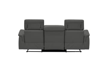 Sofa 3-seter Pareli Grå, PU, Elektrisk recliner - Grå, PU, Elektrisk recliner - Møbler - Sofaer - Sofa 3 seter
